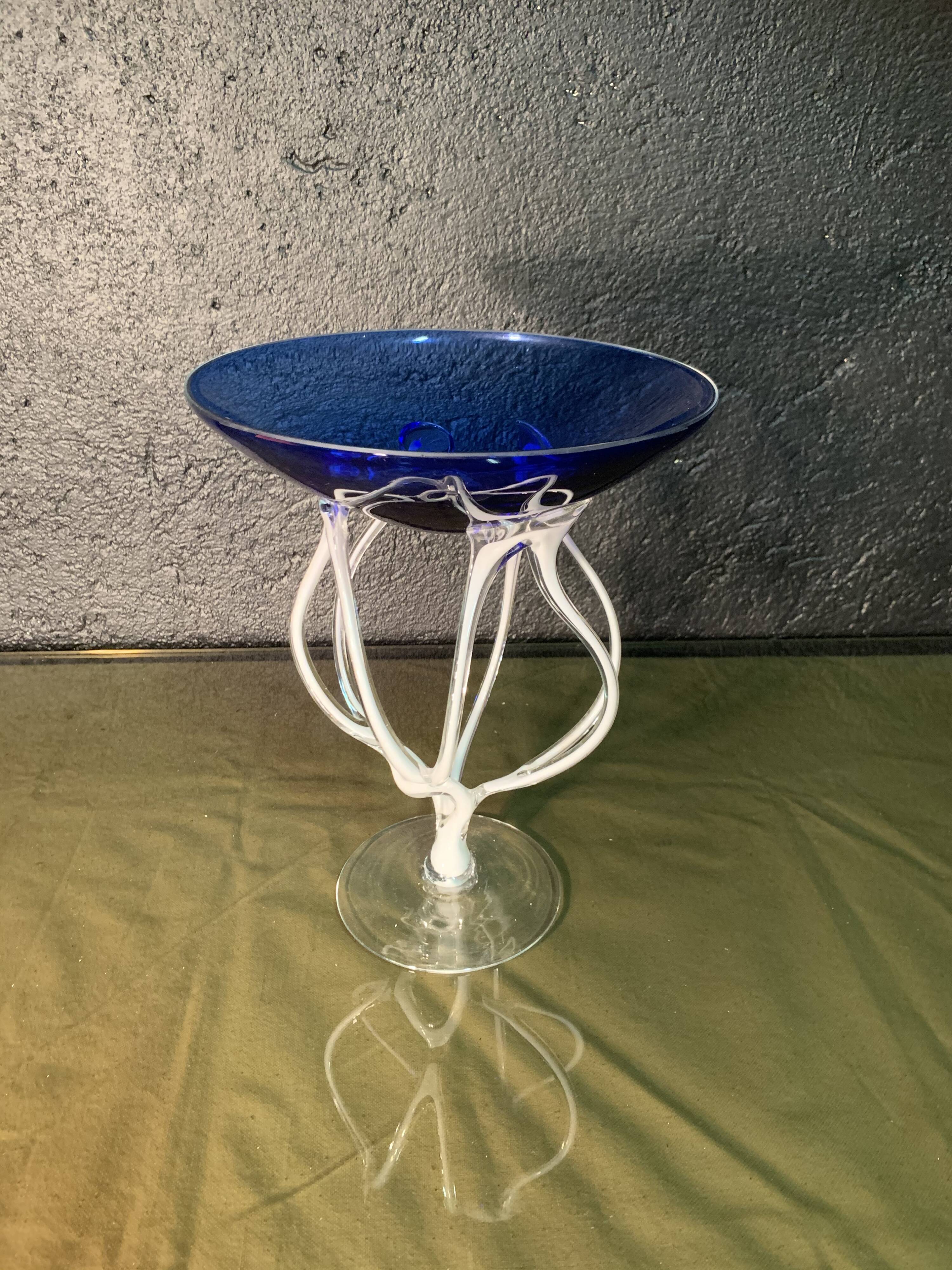 Murano, stretched glass standing cut. 1960