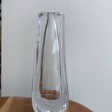 Solid crystal vase soliflore signed DAUM