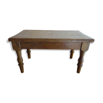 Old brutalist wood stool