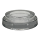 Vintage transparent glass catchall, stepped design.