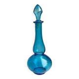 Vintage glass decanter space age turquoise