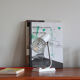 Vintage table lamp in metal and glass