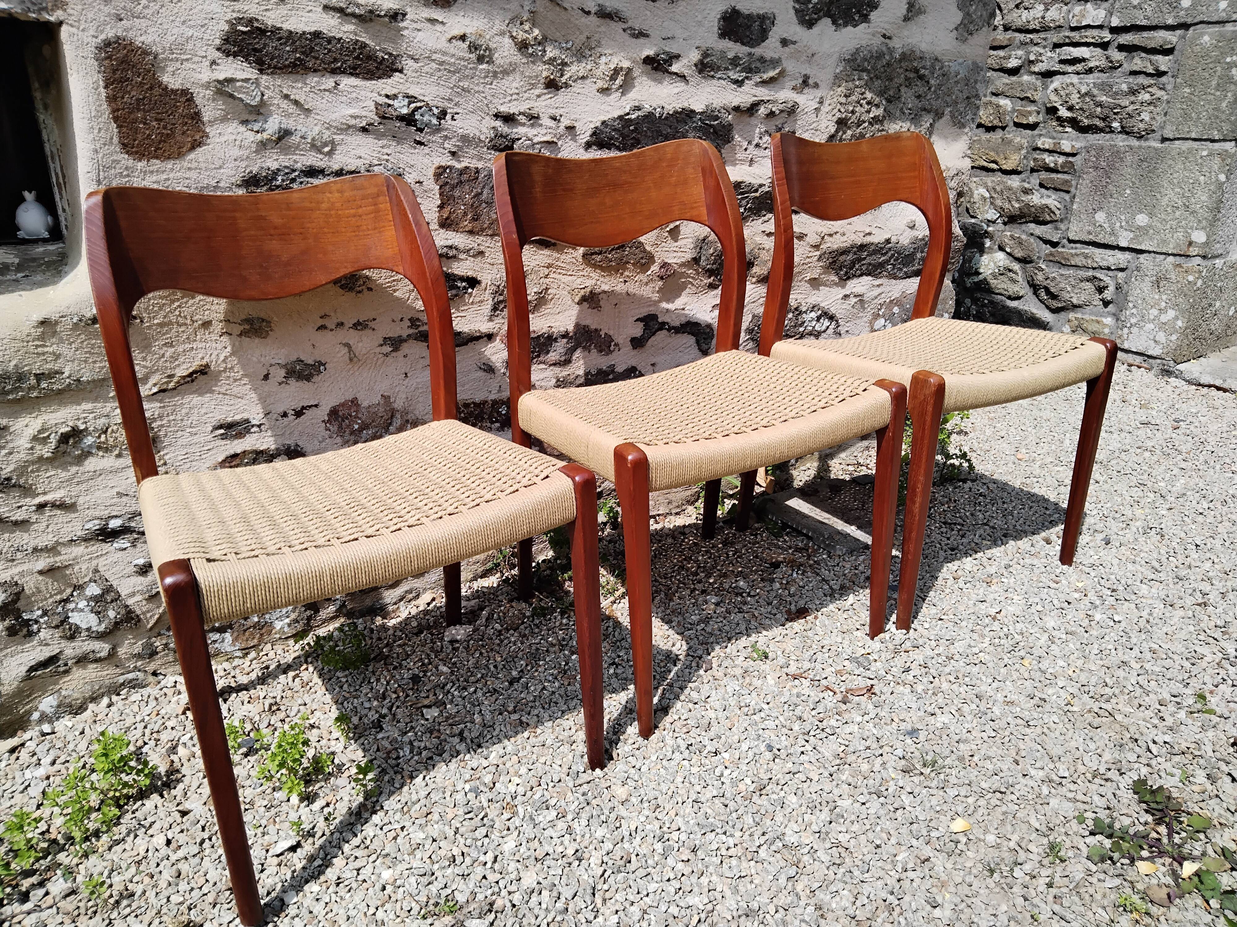 3 chairs Niels Otto Moller