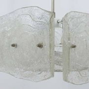 Frosted glass chandelier from the mid-century by J. T. Kalmar, Austria, 1960s.