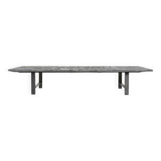 Rare brutalist Brazilian stone coffee table by Pia Manu, ca. 1960