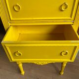 Chiffonnier 4 yellow wooden drawers