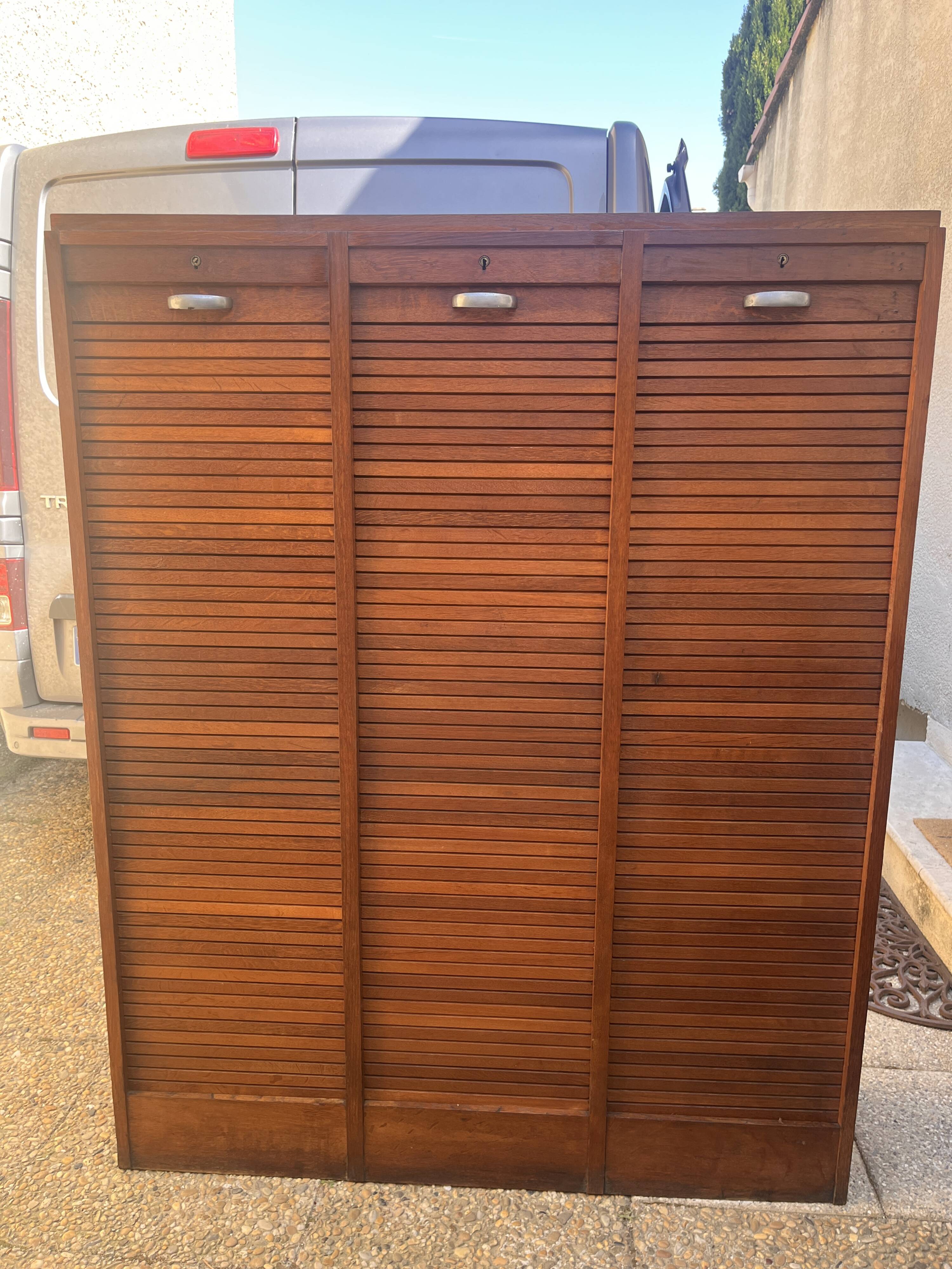 vintage wooden curtain cabinet from the 1950s/60s