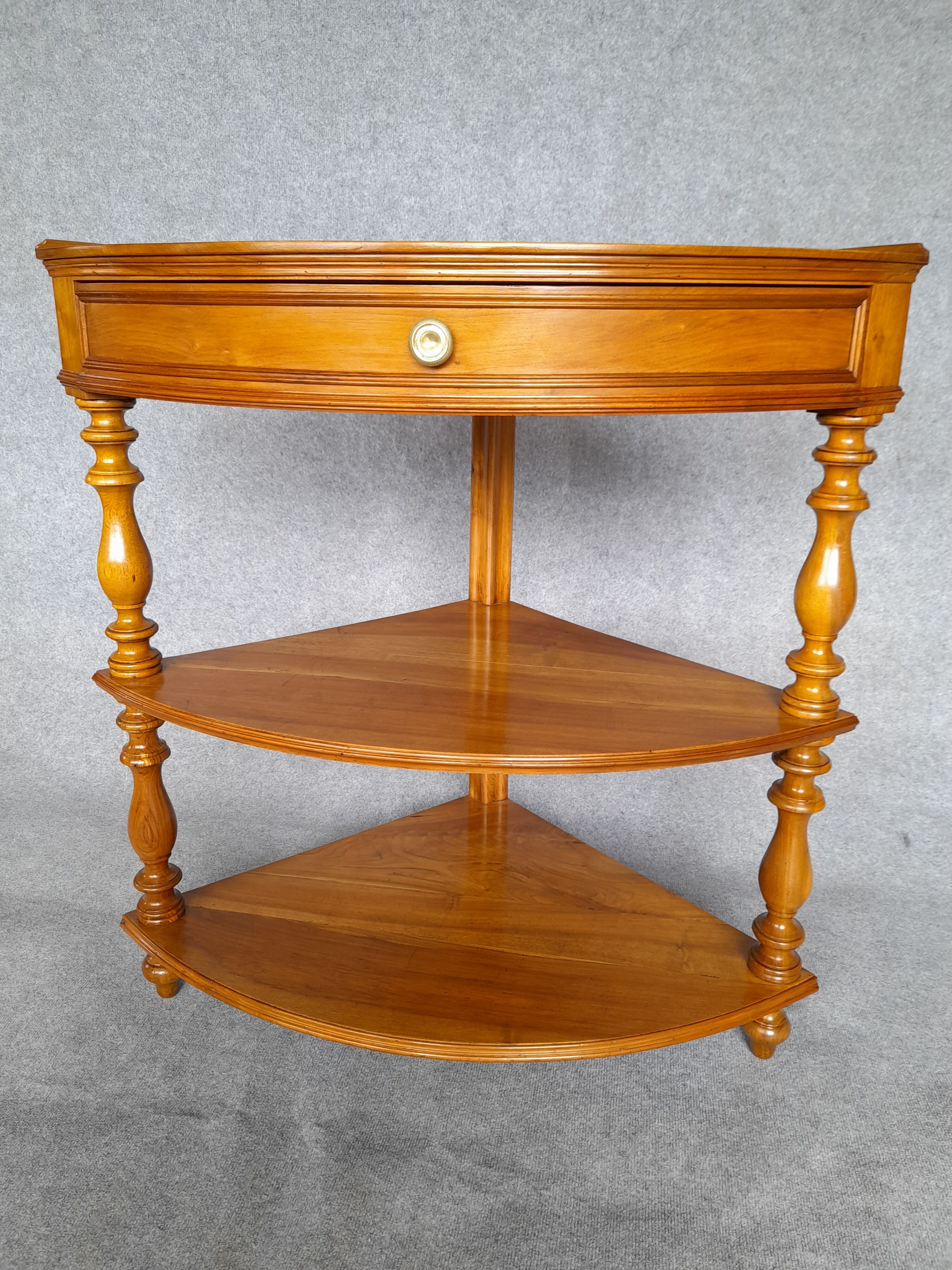 Mid-19th century walnut corner cabinet