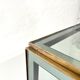 Vintage smoked glass and brass side table, Italy, 1970s