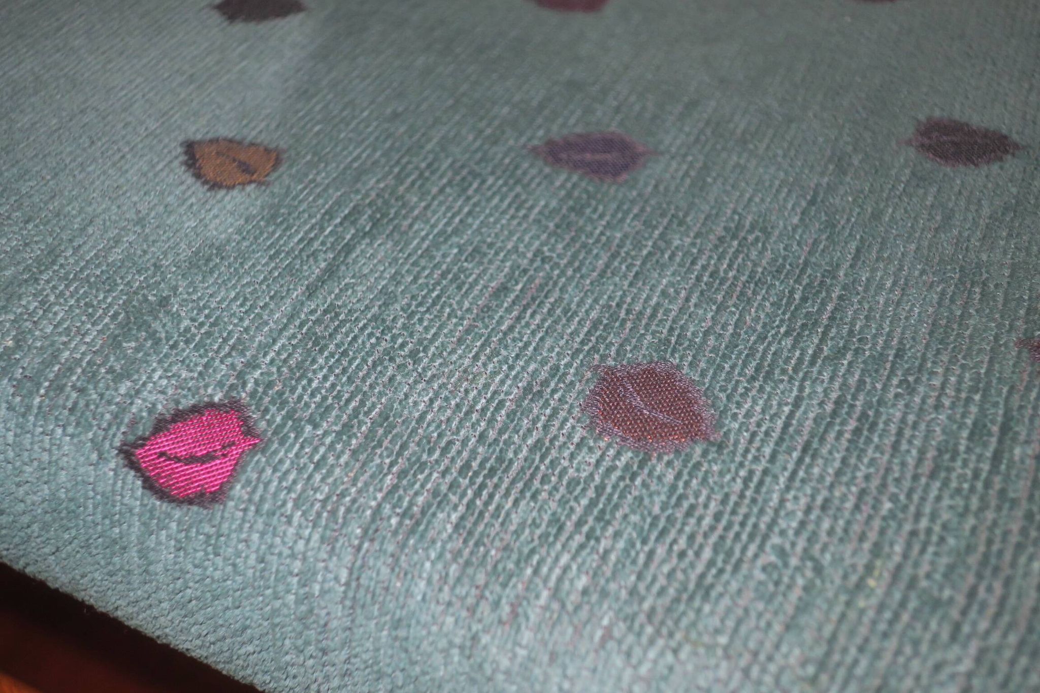 Set of 4 mid century dining chairs with chenille covers, 1960