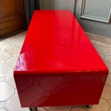 Lacquered red tv cabinet
