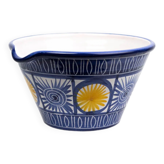 Robert Picault – Spouted mixing bowl in glazed earthenware, Vallauris