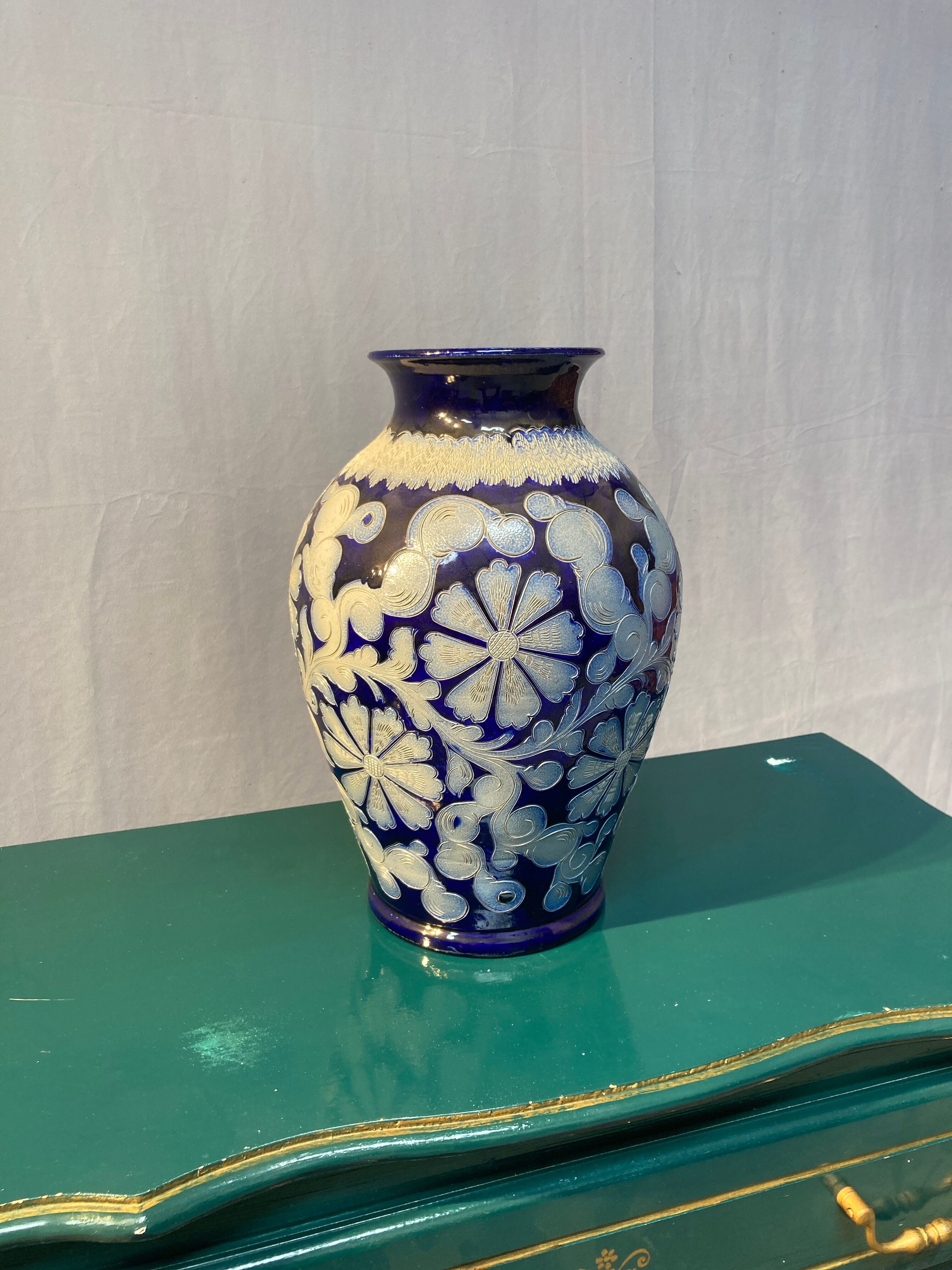Blue vase in Alsace sandstone