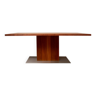 Table design années 2000 en merisier