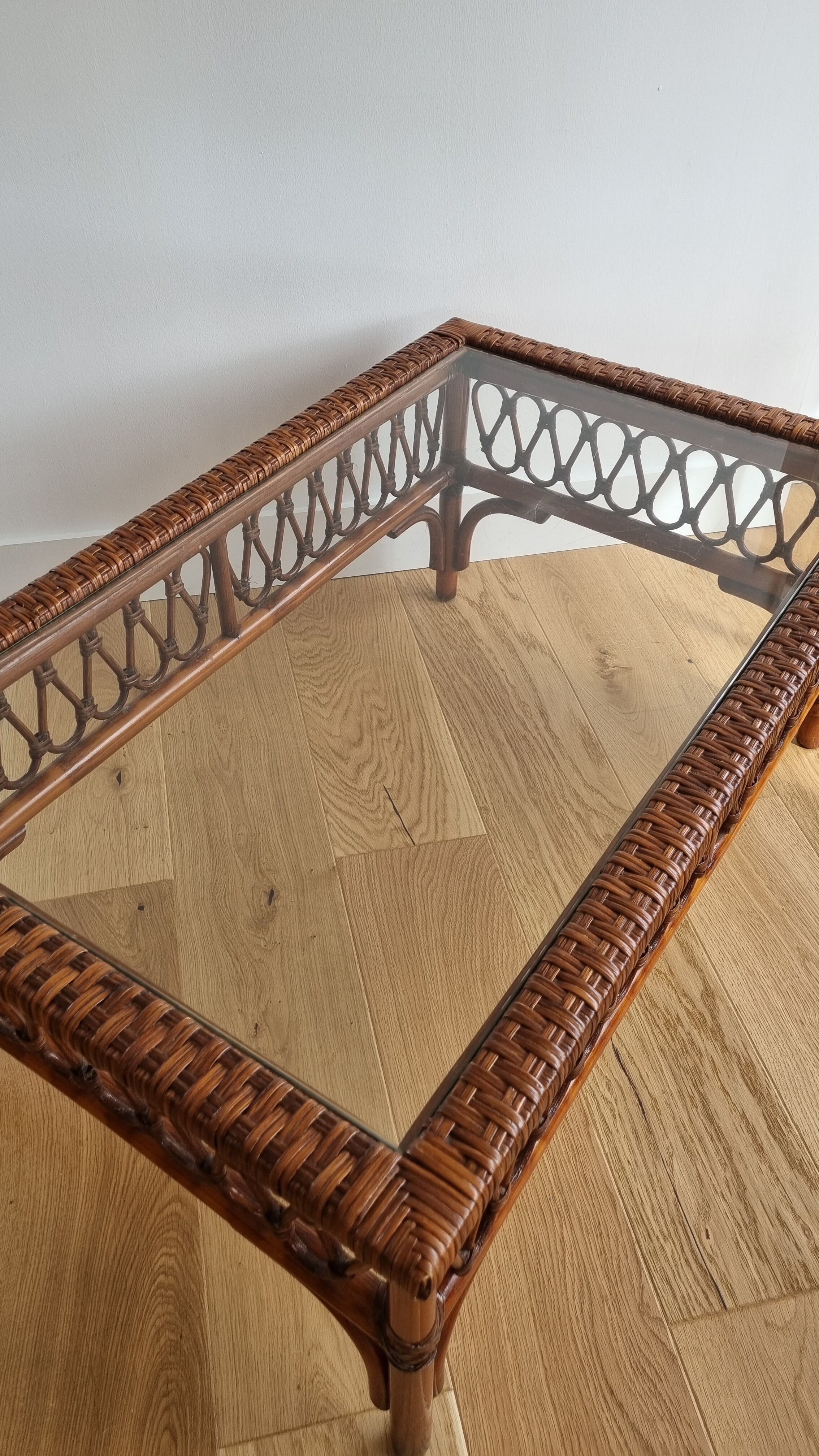 Vintage rattan coffee table
