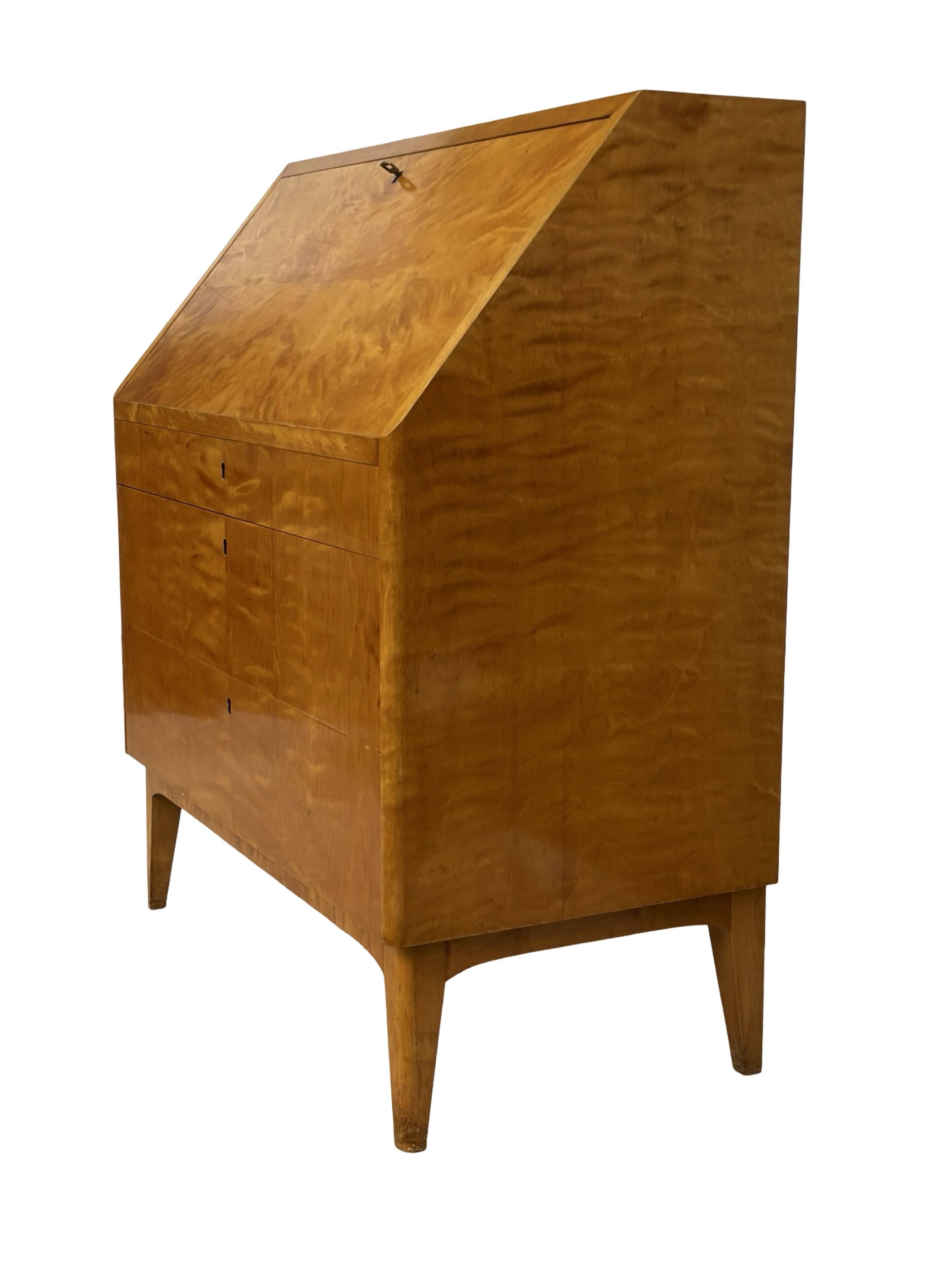 Vintage Secretary Cabinet Swedish 1960s Workspace