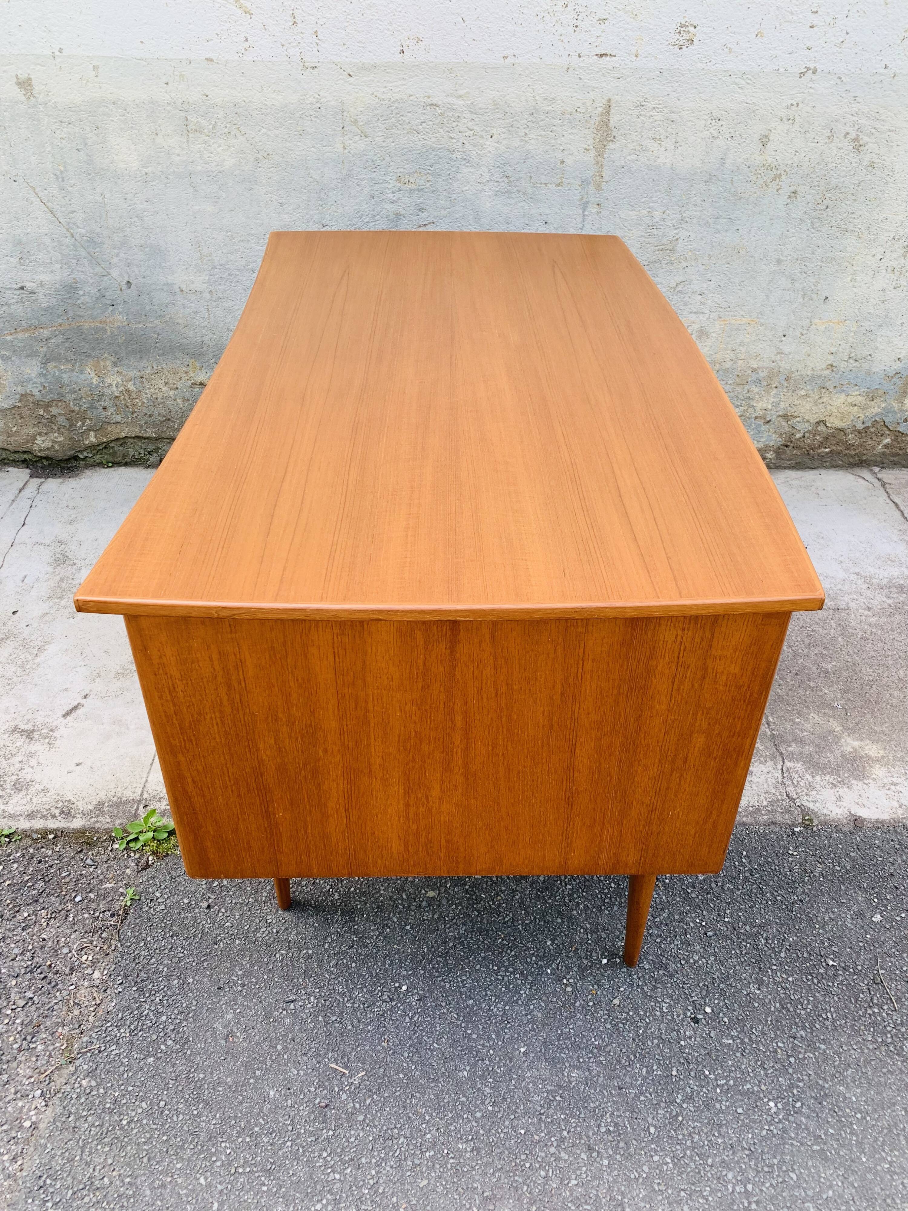 Scandinavian double-sided teak office 60s