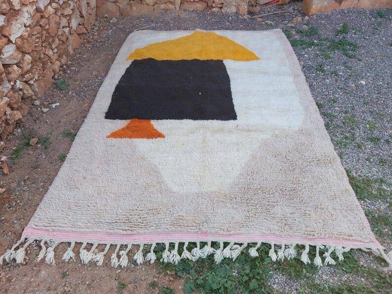 Handmade pure wool rug colorful size 200 x 300 cm