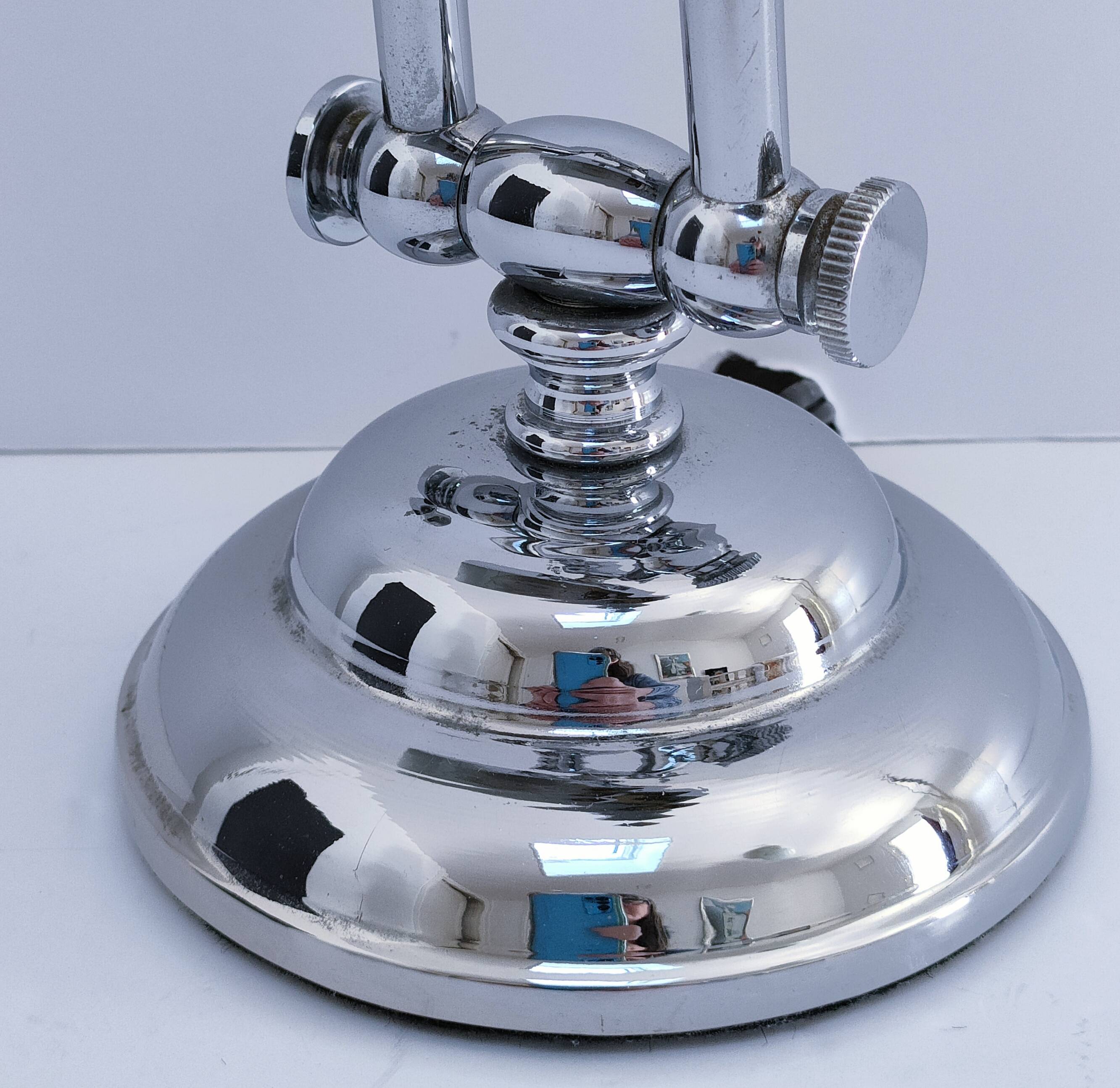 Vintage articulated chrome lamp