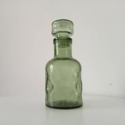 Carafe vintage années 60 en verre moulé bullé