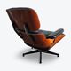 Fauteuil et repose-pieds Herman Miller Original Eames, noir et cerisier