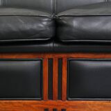 Art Deco 2.5-Seater Leather Sofa