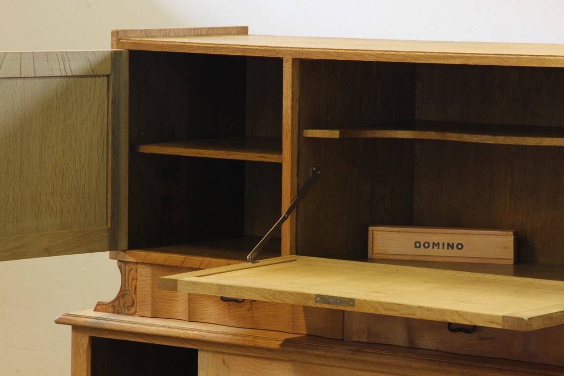 Vintage 1960s oak cabinet - cupboard style of Danish design Henning Kjærnulf