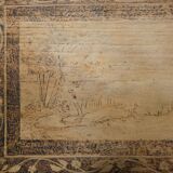 carved wooden shelf