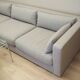 Canapé d'angle gris, design scandinave, années 2000