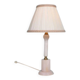 Bohemian chic natural stone table lamp, mid-century onyx table lamp.