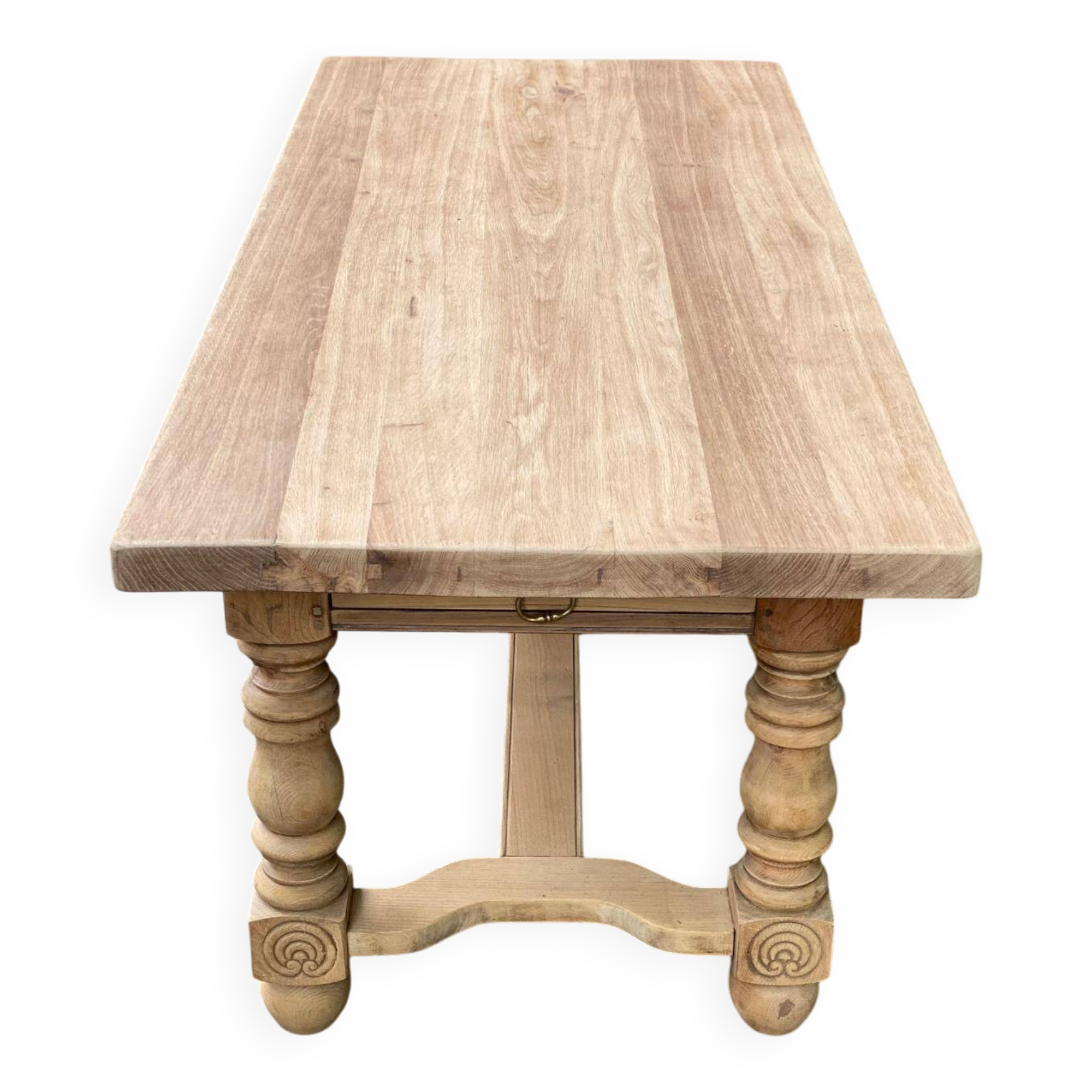 19th century farmhouse table renovated in solid oak 200cm