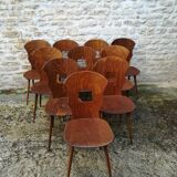 10 chaises Baumann, modèle Gentiane, années 50