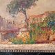Painting from the late 19th century, impressionist oil on panel.
