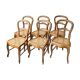 Suite chaises campagne cannage