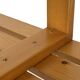 Vintage Scandinavian modern pinewood slatted bench from the 1960's