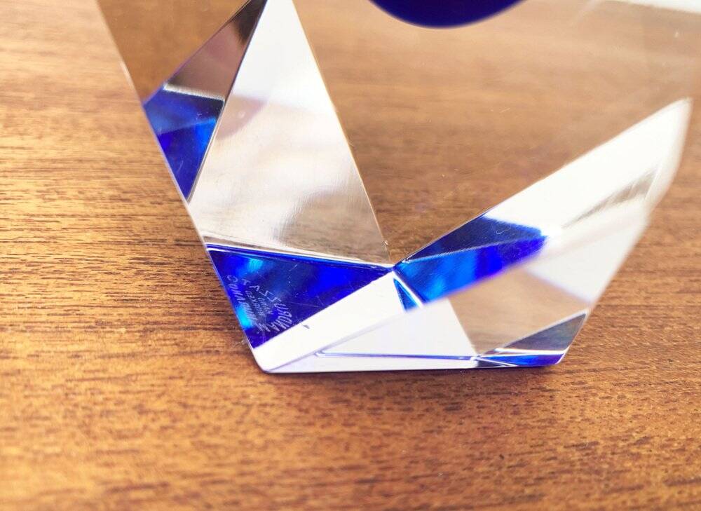 Vintage Sommerso glass vase from Murano by Alessandro Mandruzzato for Mandruzzato, 1970s.