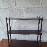 Vintage turned wood wall shelf