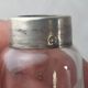 Antique table powder shaker, in engraved glass and solid silver, X