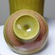 Decorative spice box in vintage two-tone glazed stoneware, handmade and signed.