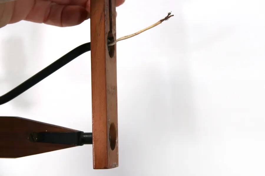 Appliques murales italiennes par Esperia en teck avec verre, années 1950.