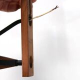 Appliques murales italiennes par Esperia en teck avec verre, années 1950.