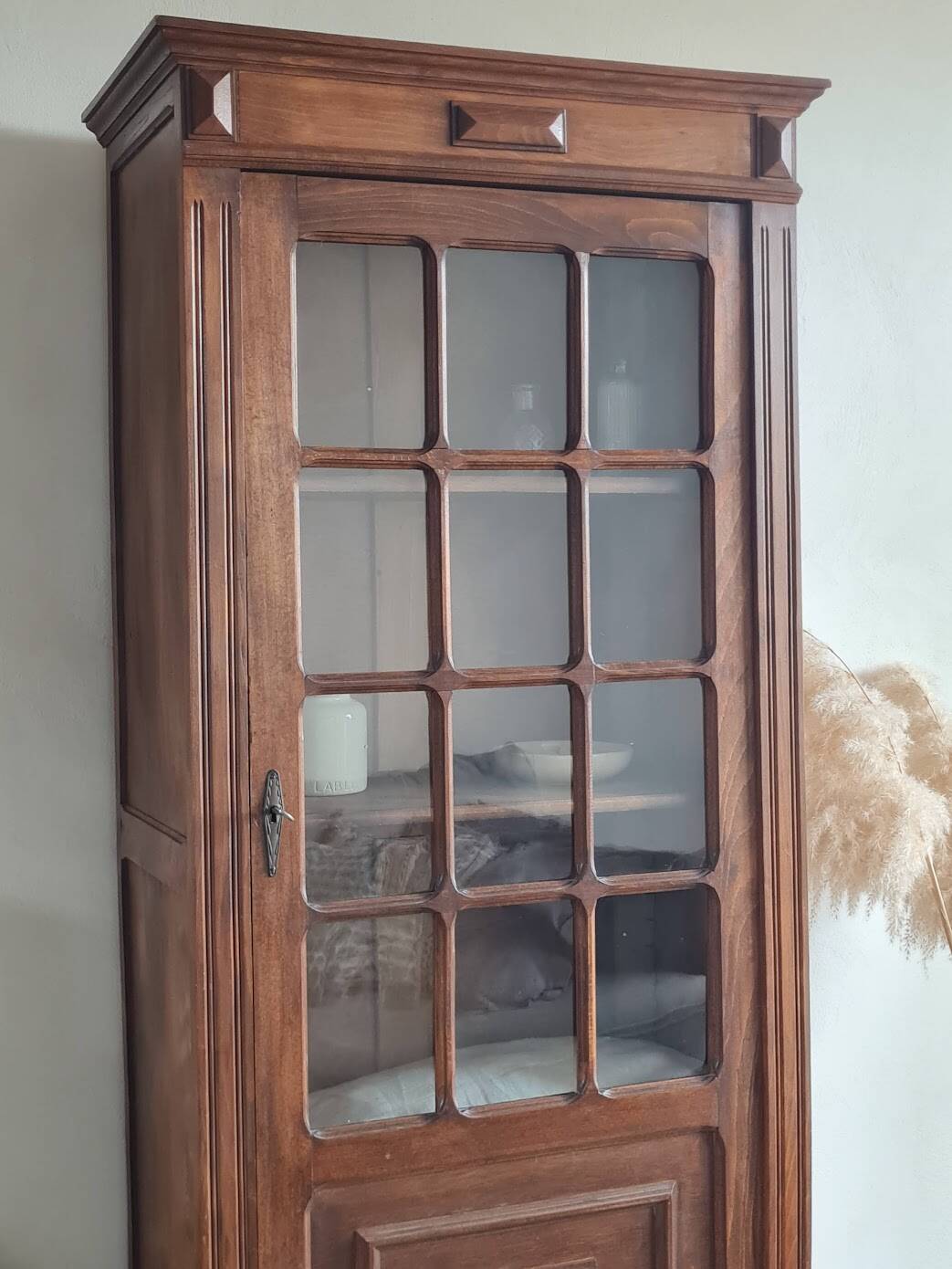 Antique glass-fronted Parisian wardrobe