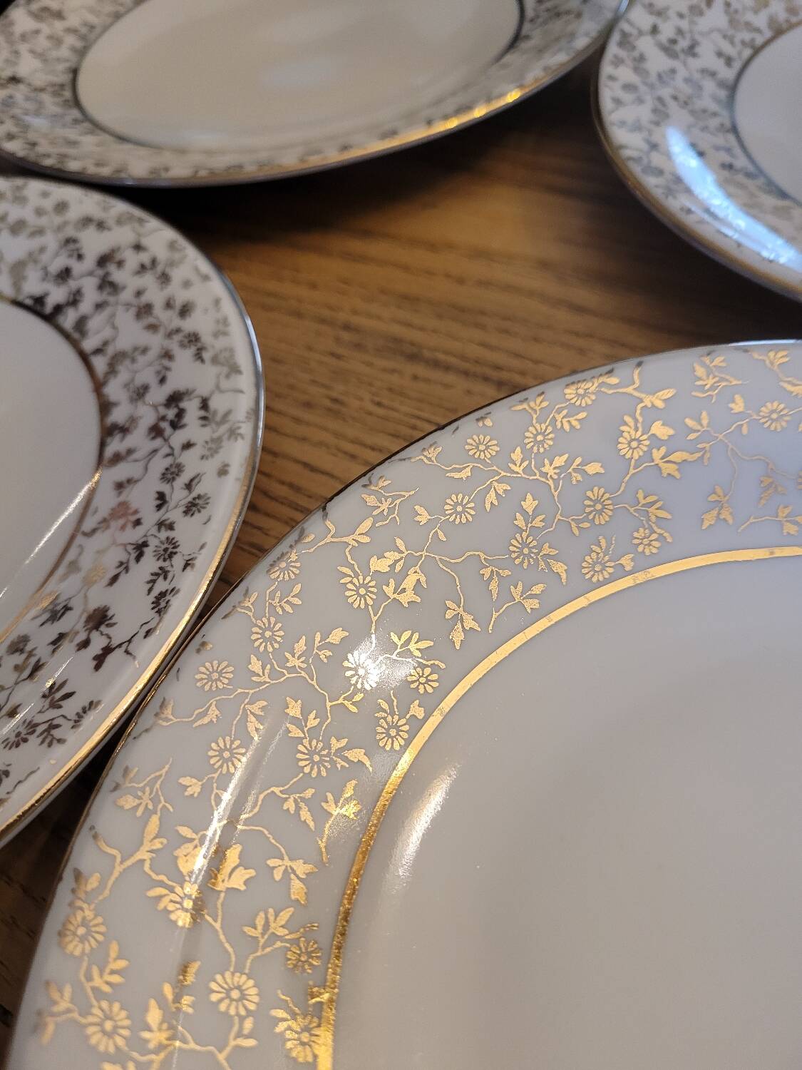 6 Mayer Wiesau Bavarian porcelain dessert plates