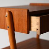 Pair of Vintage Scandinavian Teak Nightstands with hidden drawer