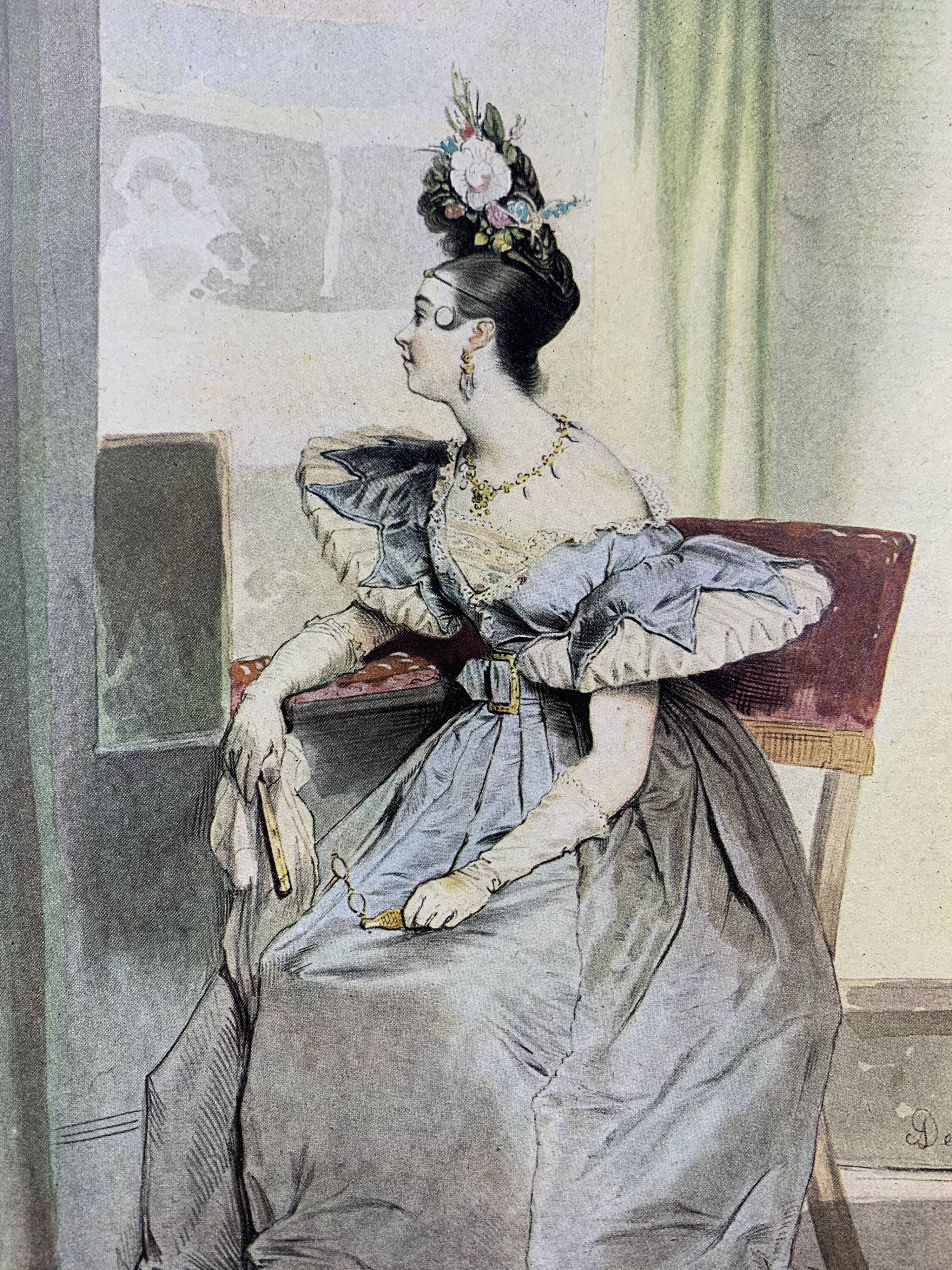 Poster fixed on paper after Achille Devéria