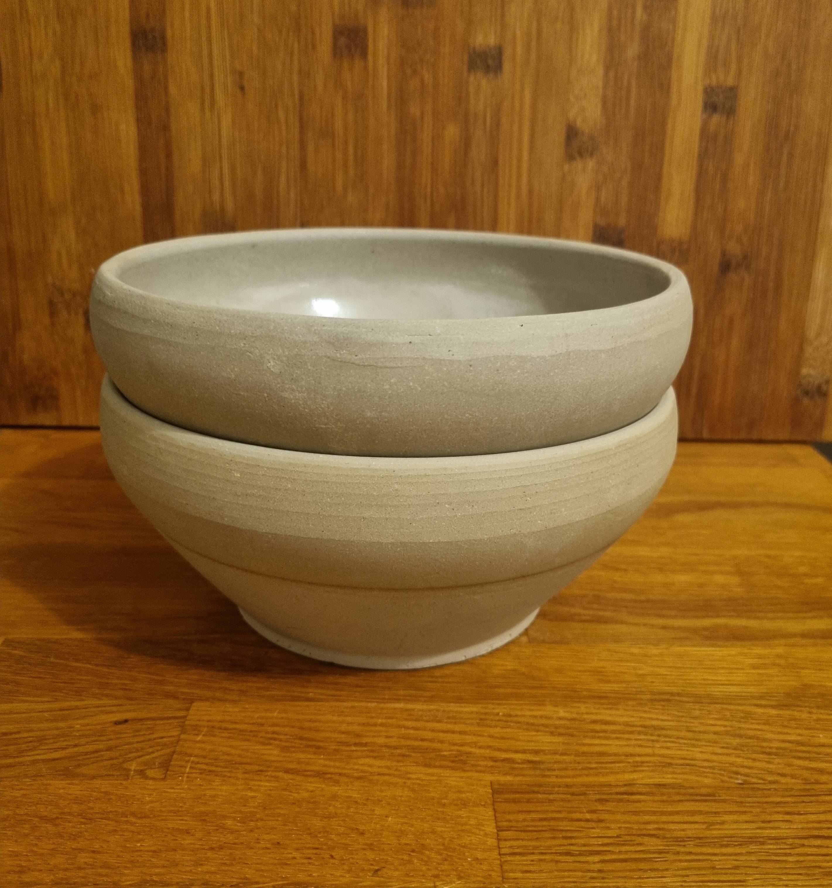 Set of 2 vintage salad bowls in Digoin stoneware Size 4