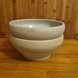 Set of 2 vintage salad bowls in Digoin stoneware Size 4