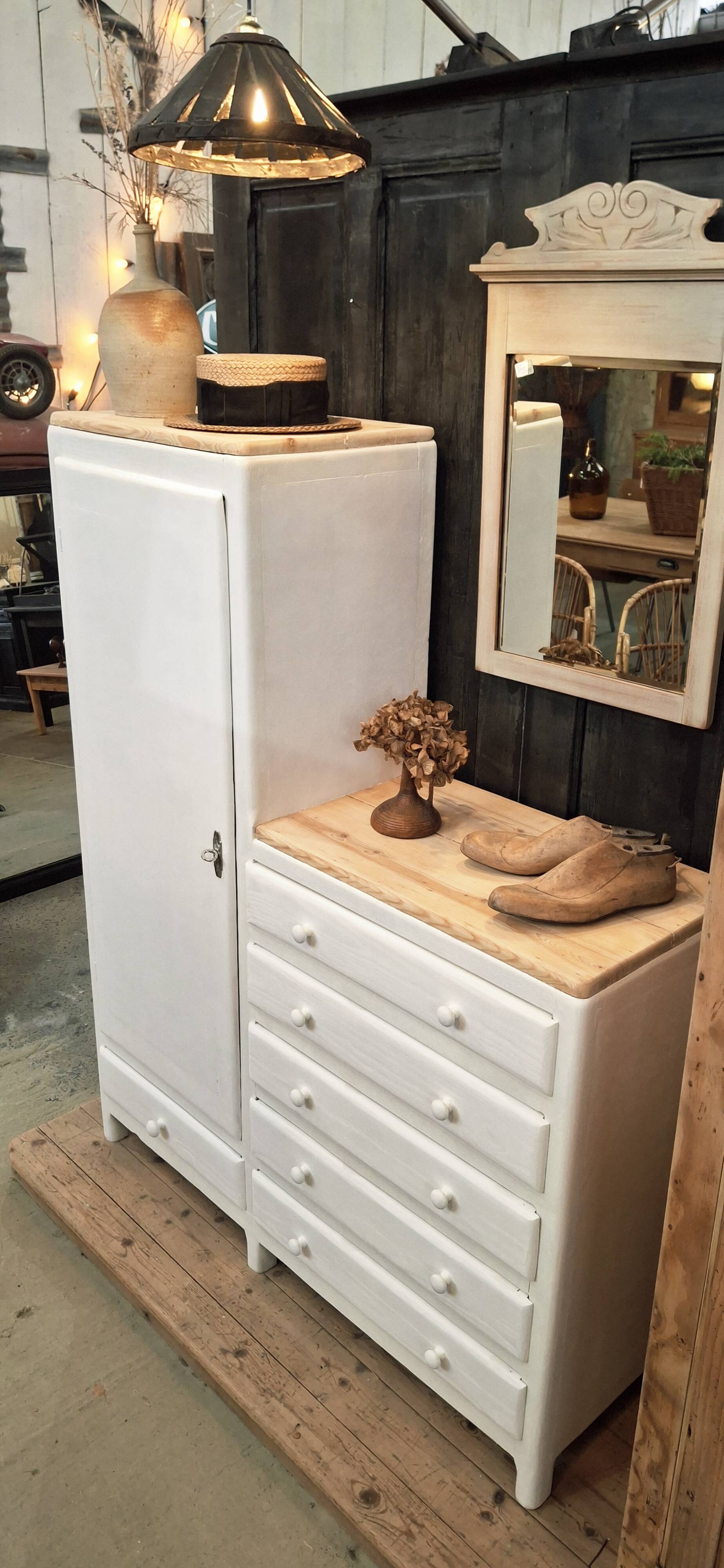 Vintage asymmetrical wardrobe