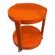 Vintage orange round side table
