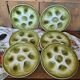 Lot de 6 Assiettes à Huîtres Vintage Orchies Moulin des Loups – Vert A